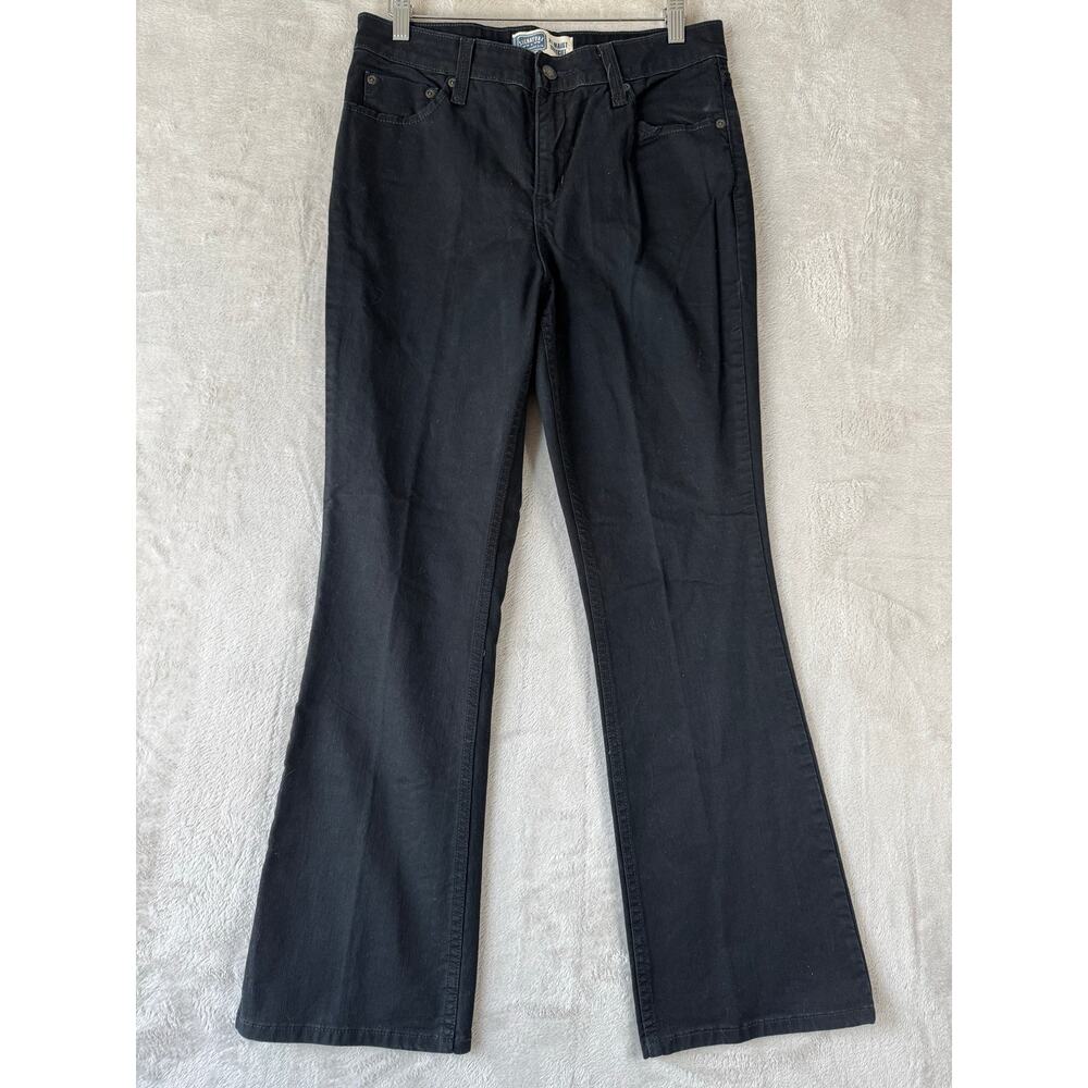 Levis Strauss Signature Black Jeans Size 8 30x30 Stretch High Rise Bootcut Flare